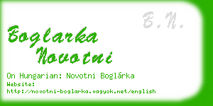 boglarka novotni business card