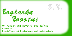 boglarka novotni business card